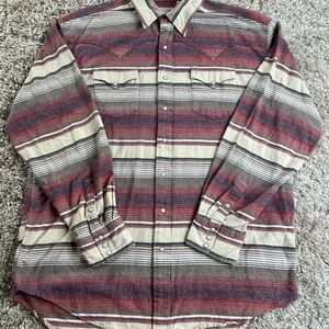 Stetson Red and Cream Striped Casual Shirt